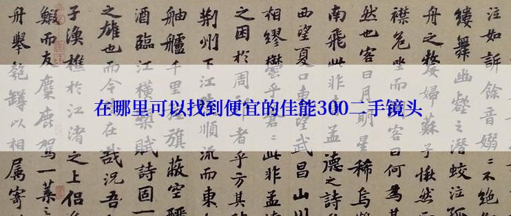  在哪里可以找到便宜的佳能300二手镜头