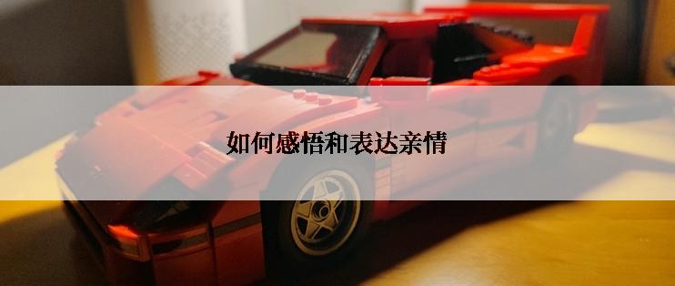 如何感悟和表达亲情