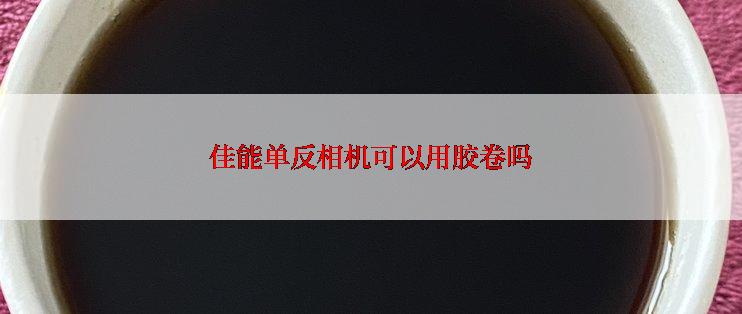 佳能单反相机可以用胶卷吗