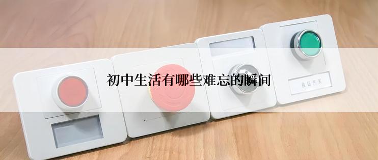 初中生活有哪些难忘的瞬间