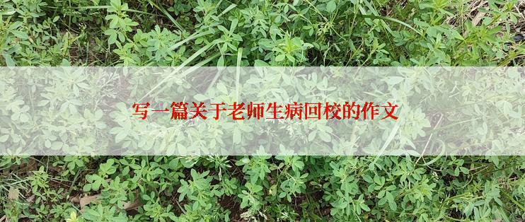  写一篇关于老师生病回校的作文