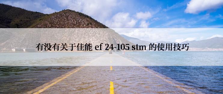  有没有关于佳能 ef 24-105 stm 的使用技巧