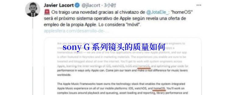  sony G 系列镜头的质量如何
