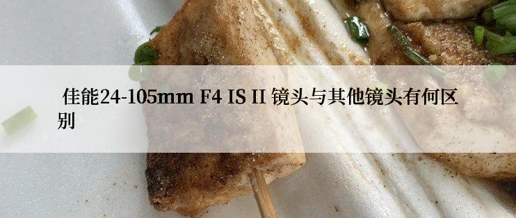  佳能24-105mm F4 IS II 镜头与其他镜头有何区别